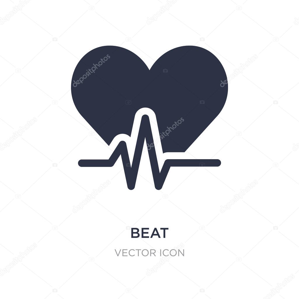 beat icon on white background. Simple element illustration from 