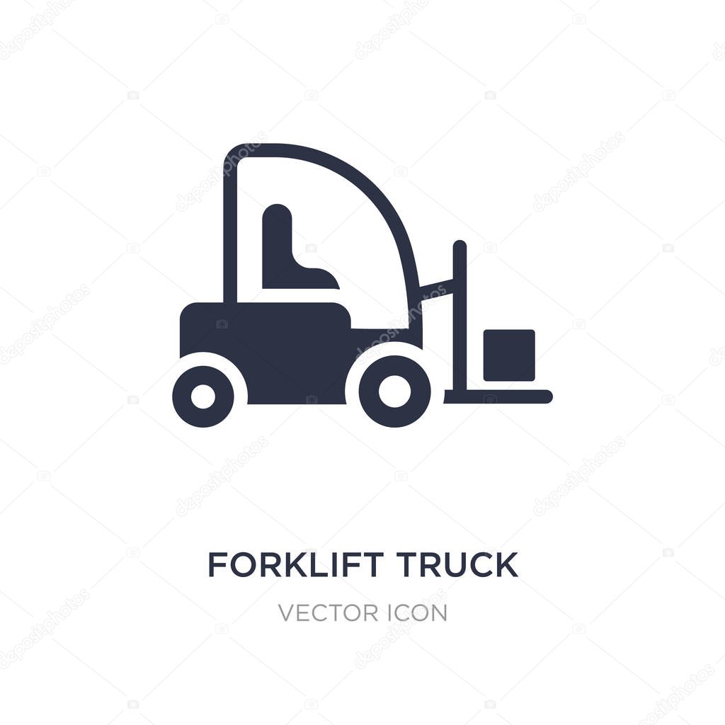 Forklift truck icon on white background. Simple element illustration from Transport concept. forklift truck sign icon symbol design.