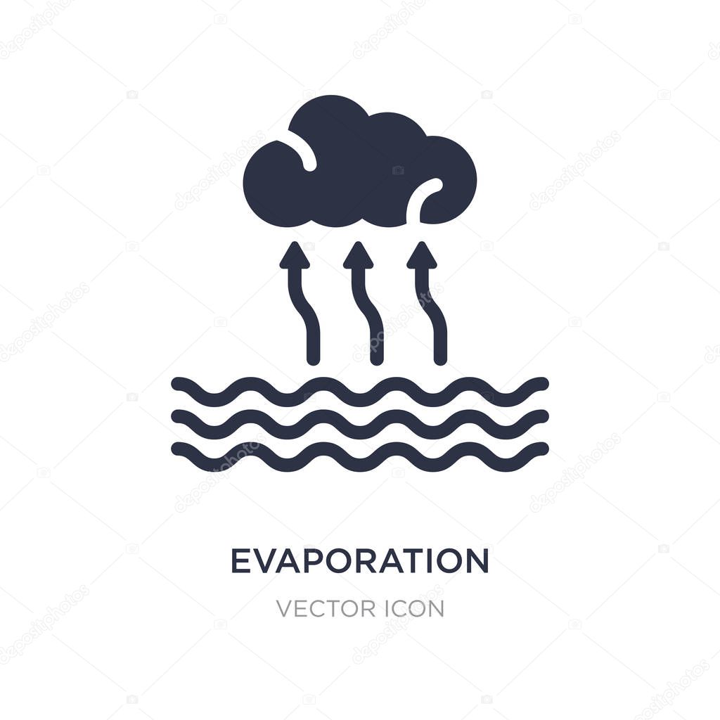 Evaporation icon on white background. Simple element illustration from Technology concept. evaporation sign icon symbol design.