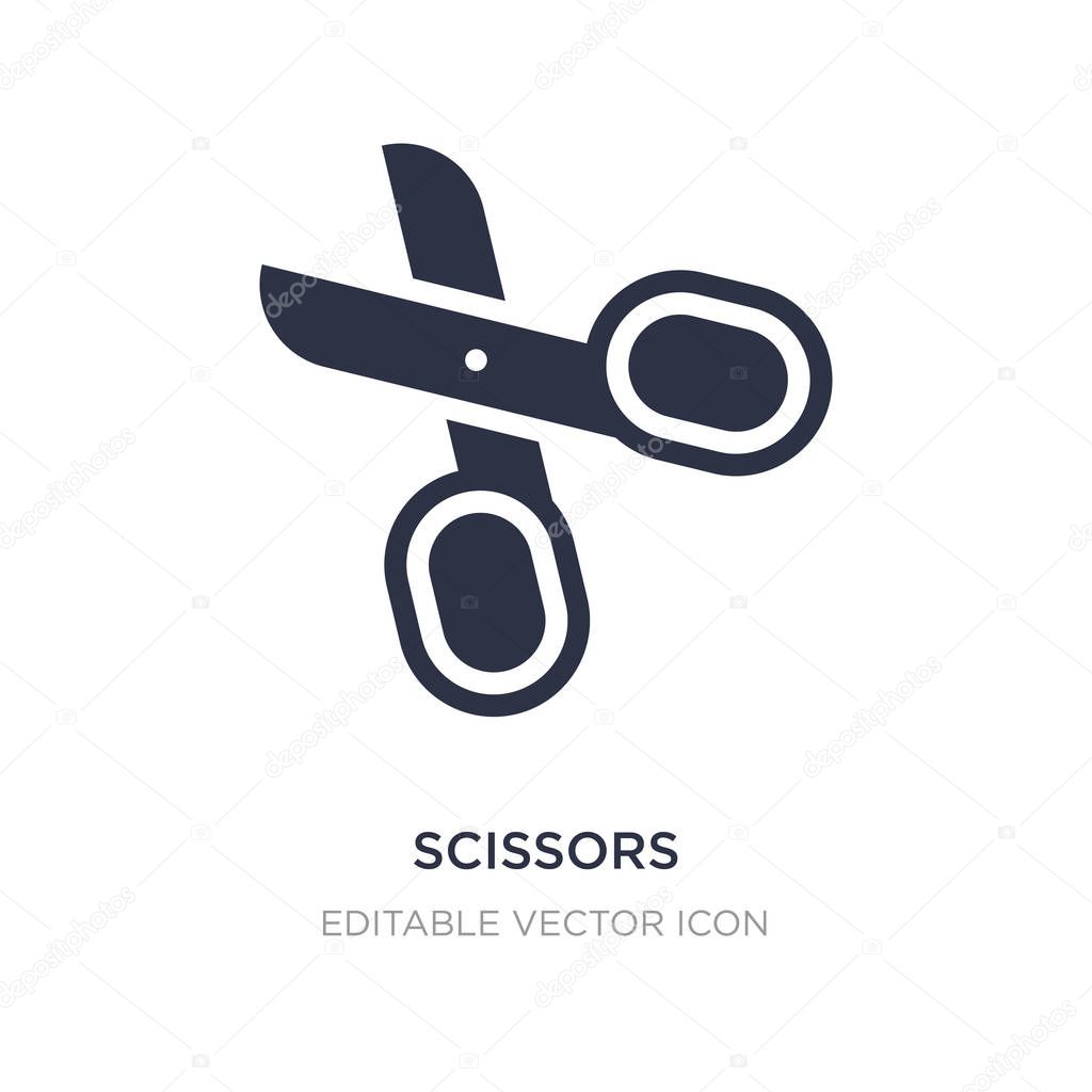 scissors inverted view icon on white background. Simple element 