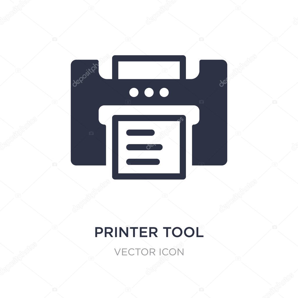 Printer tool icon on white background. Simple element illustration from Technology concept. printer tool sign icon symbol design.