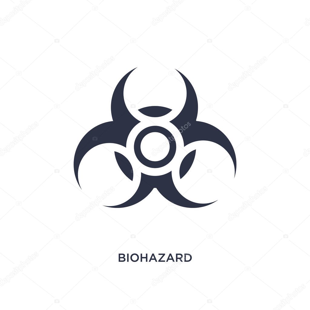 biohazard icon on white background. Simple element illustration 
