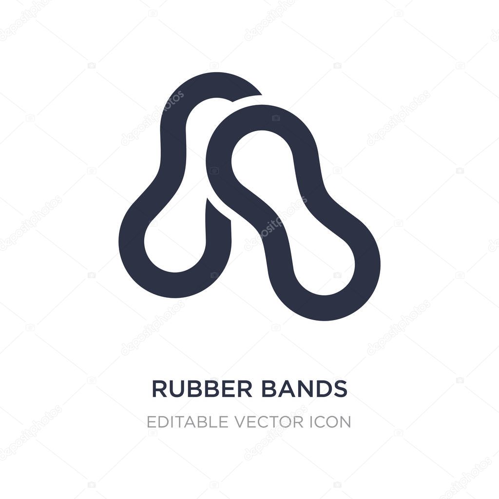 Rubber bands icon on white background. Simple element illustration from Tools and utensils concept. rubber bands icon symbol design.