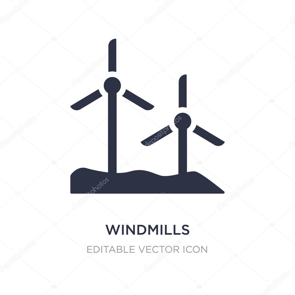 windmills icon on white background. Simple element illustration 