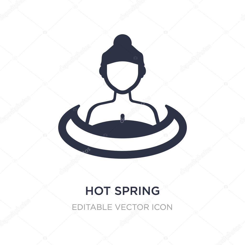 Hot spring icon on white background. Simple element illustration from Beauty concept. hot spring icon symbol design.