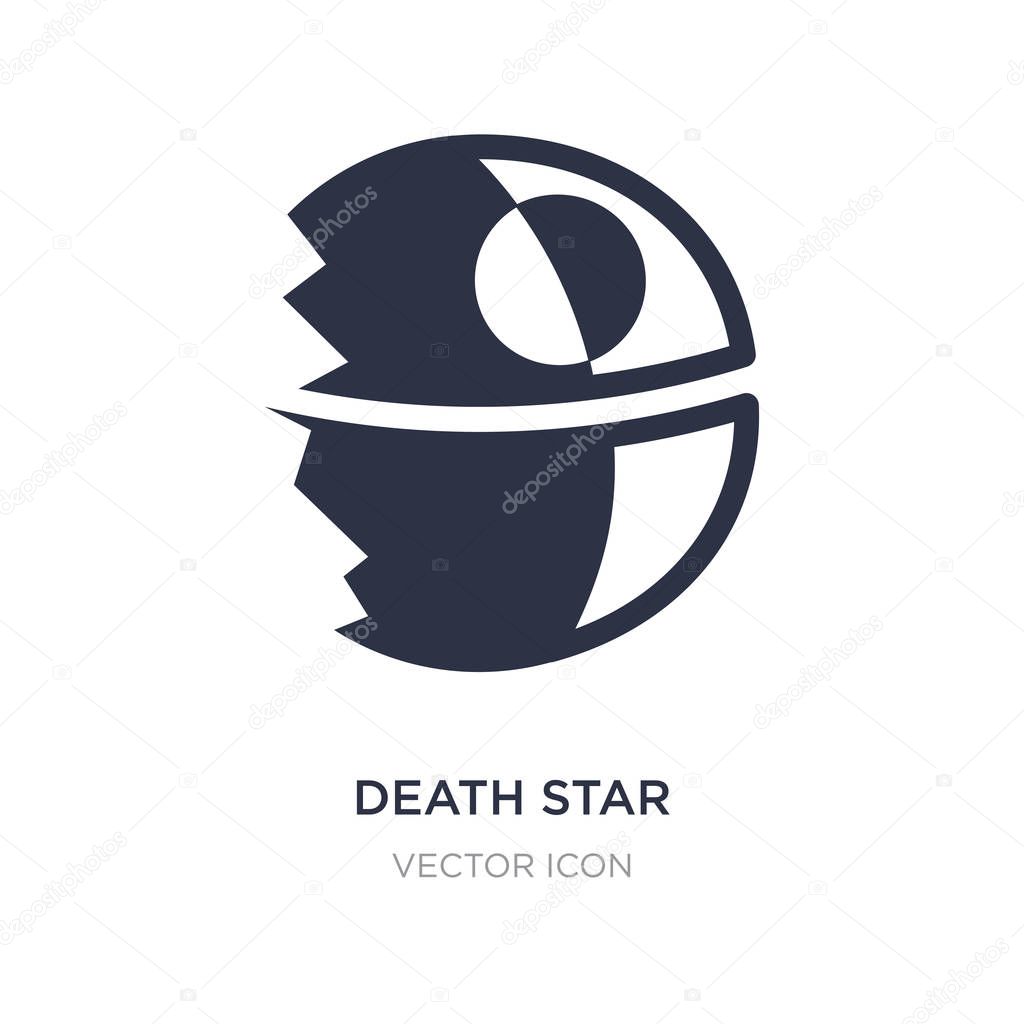 death star icon on white background. Simple element illustration