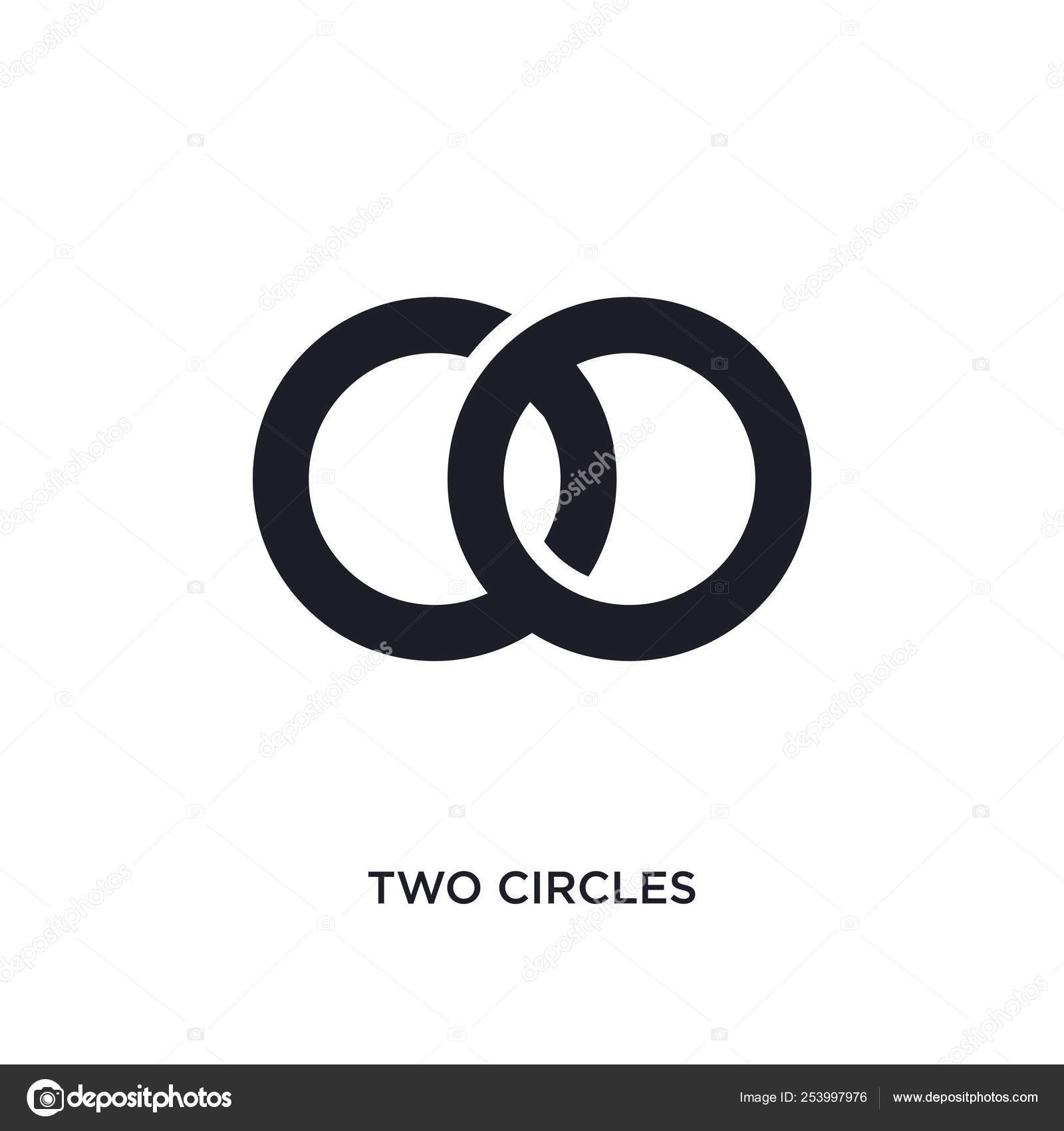 Two Circles Isolated Icon Simple Element Illustration Ultimate Glyphicons Concept Stock Vector C Zaurrahimov 253997976
