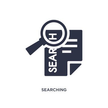 Arama simgesi. İnsan kaynakları konseptinden basit eleman çizimi. Beyaz arka planda düzenlenebilir sembol tasarımı arama. Web ve mobil cihazlar için kullanılabilir.