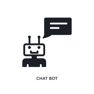 sohbet bot izole simgesi. basit öğe örnek genel
