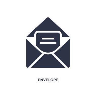 zarf simgesi. Kullanıcı arabirimi kavramından basit eleman çizimi. Beyaz arka plan üzerinde zarf düzenlenebilir sembol tasarımı. Web ve mobil cihazlar için kullanılabilir.