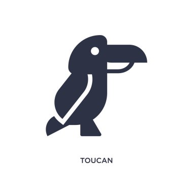 Toucan izole simgesi. Moliére kavram basit öğe örnek. Toucan düzenlenebilir logo sembol tasarımı beyaz arka plan üzerinde. Web ve mobil kullanmak olabilir.