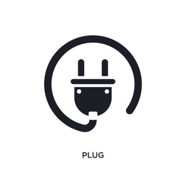 izole simgesi takın. electrian bağlantıları kavramı simgeler basit öğe örnek. düzenlenebilir logo işareti sembol tasarımı beyaz zemin üzerine takın. web ve mobil kullanmak olabilir