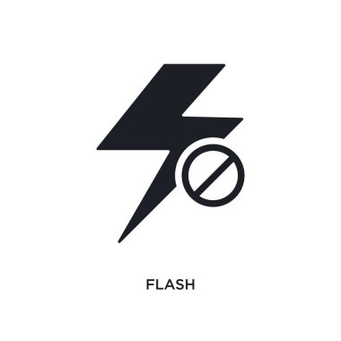 Flash izole simgesi. basit öğe örnek elektronik