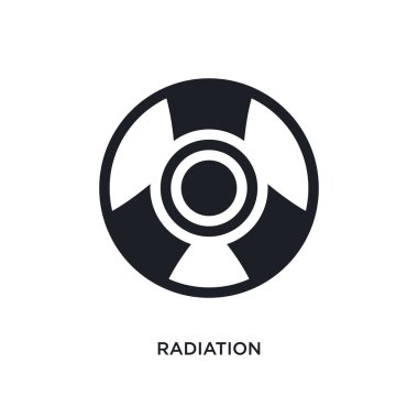 radyasyon izole simgesi. Bilim kavramı simgeler basit öğe örnek. radyasyon düzenlenebilir logo işareti sembol tasarımı beyaz arka plan üzerinde. web ve mobil kullanmak olabilir