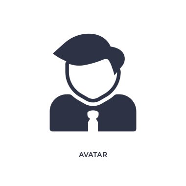 Beyaz arka plan üzerinde avatar simge. Basit öğe illüstrasyon fro