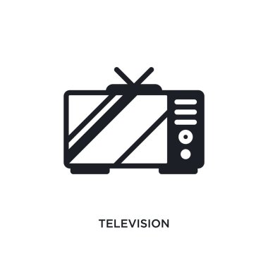 televizyon izole simgesi. elektronik cihazlar kavramı simgeler basit öğe örnek. televizyon düzenlenebilir logo işareti sembol tasarımı beyaz arka plan üzerinde. web ve mobil kullanmak olabilir