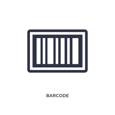 Beyaz arka plan üzerinde barkod simgesi. Basit öğe illüstrasyon fr