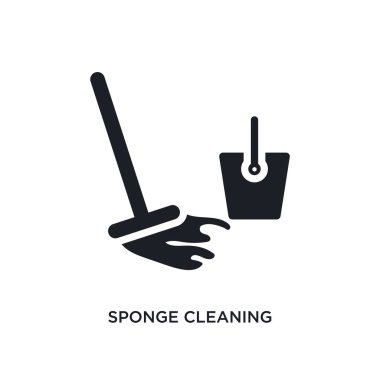sünger Temizleme izole simgesi. basit öğe illüstrasyon kavramı simgeleri temizleme üzerinden. Temizlik düzenlenebilir logo işareti sembol tasarımı beyaz zemin üzerine sünger. web ve mobil kullanmak olabilir