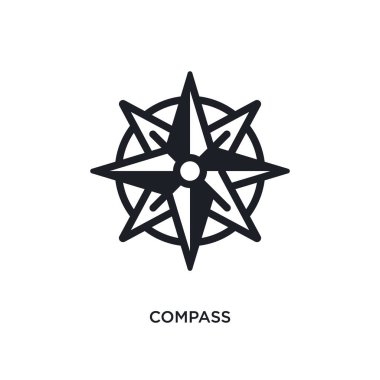Pusula simgesini izole. basit öğe örnek deniz