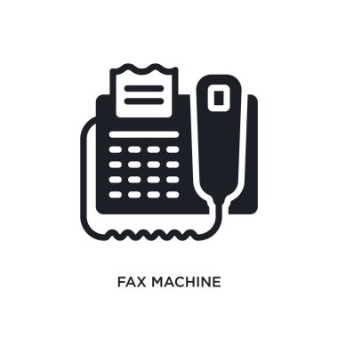 Faks makinesi izole simgesi. elec basit öğe örnek