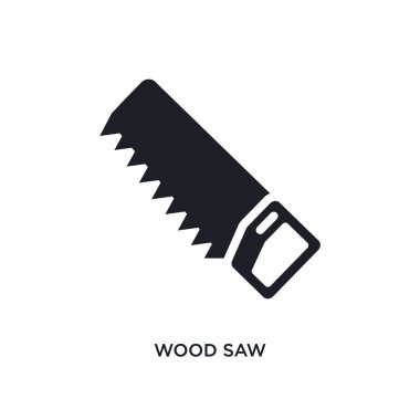 ahşap izole simgesi gördüm. basit öğe örnek Tec.