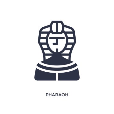 Firavun simgesi beyaz arka plan üzerinde. Basit öğe illüstrasyon fr