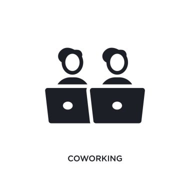 coworking izole simgesi. basit öğe örnek cins