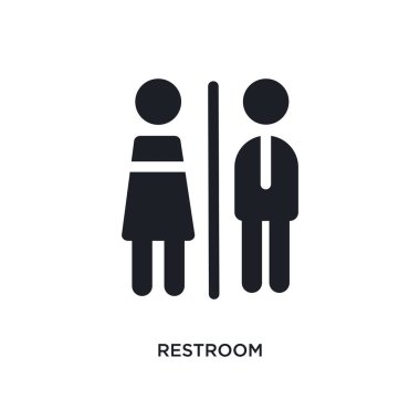 tuvalet izole simgesi. Müze kavramı simgeler basit öğe örnek. tuvalet düzenlenebilir logo işareti sembol tasarımı beyaz arka plan üzerinde. web ve mobil kullanmak olabilir