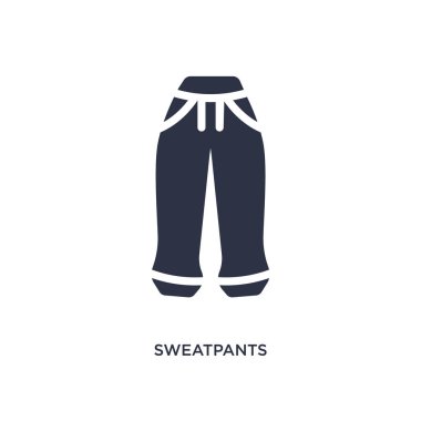 Beyaz arka planda Sweatshirt simgesi. Basit eleman çizimi