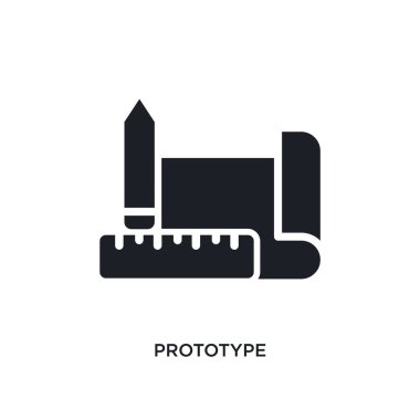 prototip izole simgesi. crowdfunding kavramı simgeler basit öğe örnek. prototip düzenlenebilir logo işareti sembol tasarımı beyaz arka plan üzerinde. web ve mobil kullanmak olabilir