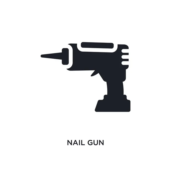 Nail gun isolated icon. simple element illustration from constru — Stock Vector