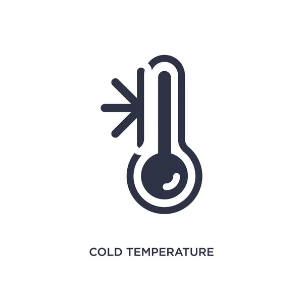 Soğuk Sıcaklık Simgesi Meteoroloji Konseptinden Basit Eleman Illustration Beyaz Arka — Stok Vektör