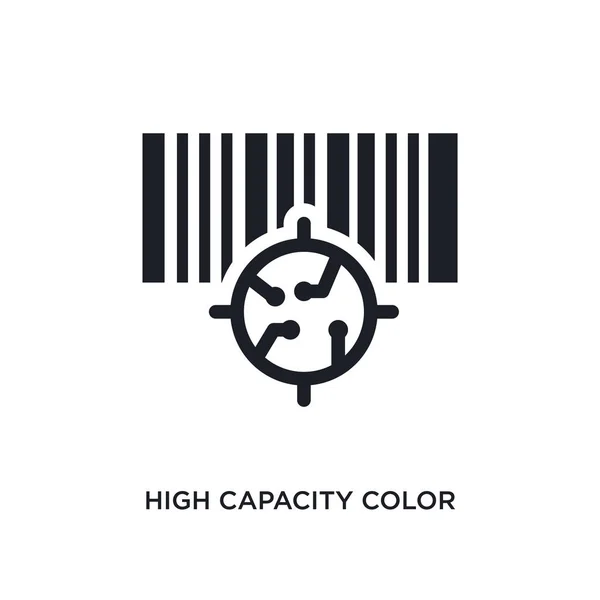 Hoge Capaciteit Kleur Barcode Geïsoleerde Pictogram Eenvoudig Element Met Illustratie — Stockvector