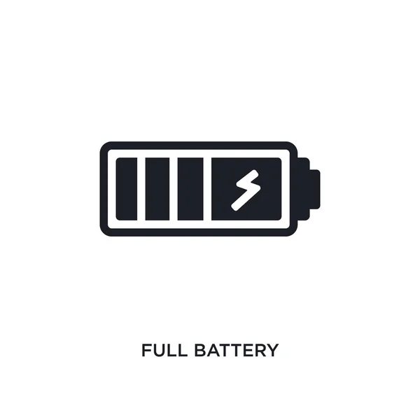 Fullt isolerade batteriikonen. enkelt element illustration från ele — Stock vektor