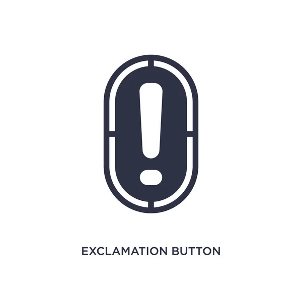 Icône Bouton Exclamation Illustration Simple Élément Concept Interface Utilisateur Bouton — Image vectorielle