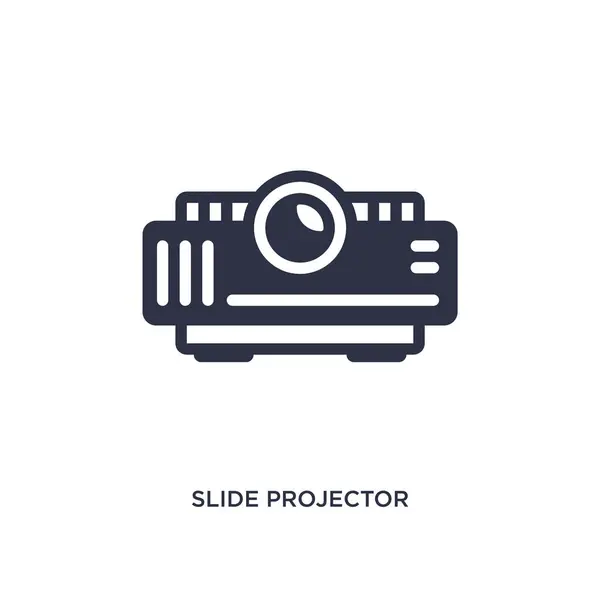 Proyector Diapositivas Icono Aislado Elemento Simple Ilustración Del Concepto Cine — Vector de stock