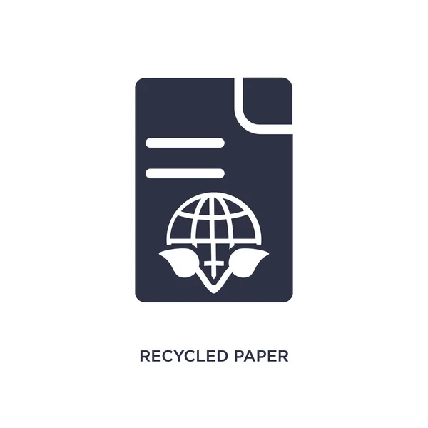 Icône en papier recyclé sur fond blanc. Élément simple illustra — Image vectorielle