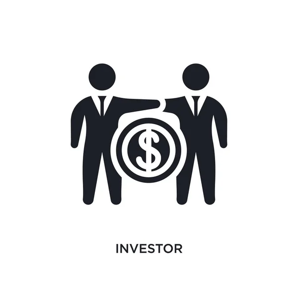Inversionista Icono Aislado Ilustración Elementos Simples Iconos Concepto Crowdfunding Inversionista — Vector de stock