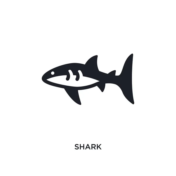 Icône isolée de requin. illustration simple d'élément de c nautique — Image vectorielle