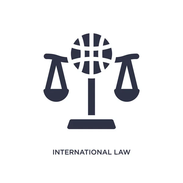 Derecho Internacional Icono Aislado Elemento Simple Ilustración Del Concepto Derecho — Vector de stock