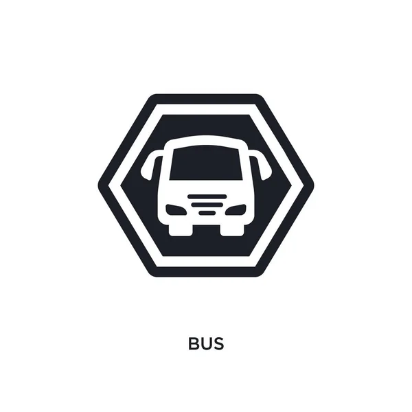 Bus Icono Aislado Ilustración Elementos Simples Iconos Conceptos Signos Diseño — Vector de stock