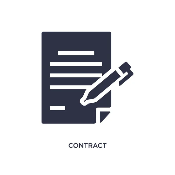 Pictogram Van Het Contract Eenvoudige Element Illustratie Van Human Resources — Stockvector