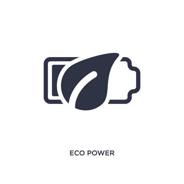 Иконка eco power на белом фоне. Простая иллюстрация элементов — стоковый вектор