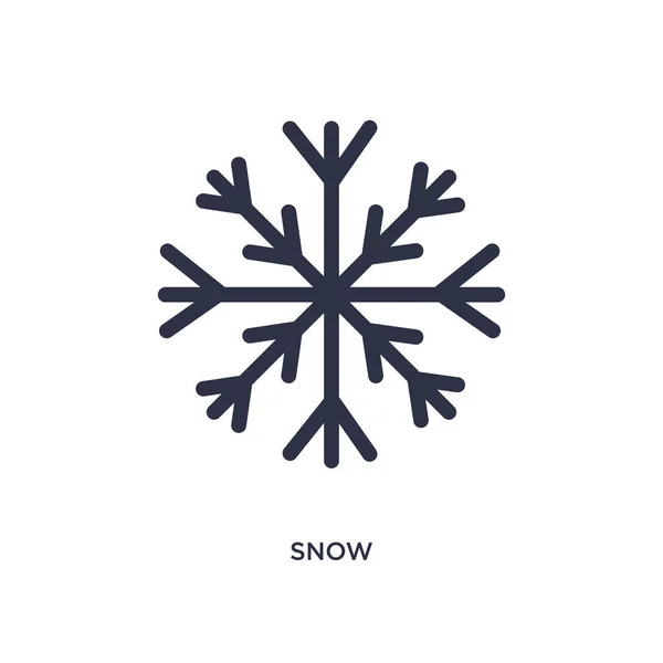 Icône Isolée Neige Illustration Simple Élément Concept Météo Logo Modifiable — Image vectorielle