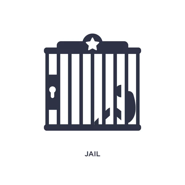 Jail icon on white background. Simple element illustration from — Stock Vector