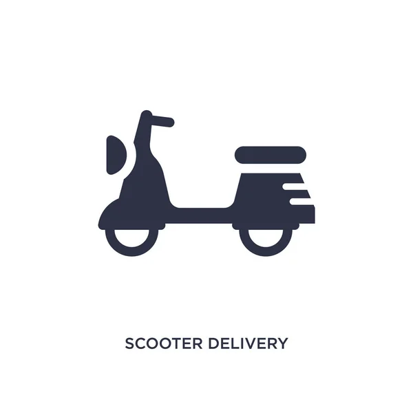 Scooter dır simgesi beyaz arka plan üzerinde. Basit öğe illust — Stok Vektör
