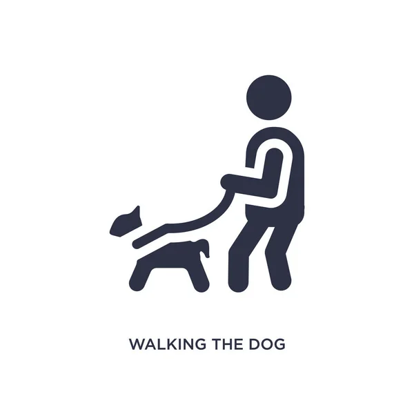 Paseando Perro Icono Aislado Ilustración Elementos Simples Del Concepto Comportamiento — Vector de stock