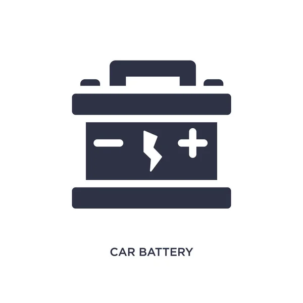 Car battery icon on white background. Simple element illustratio — Stock Vector