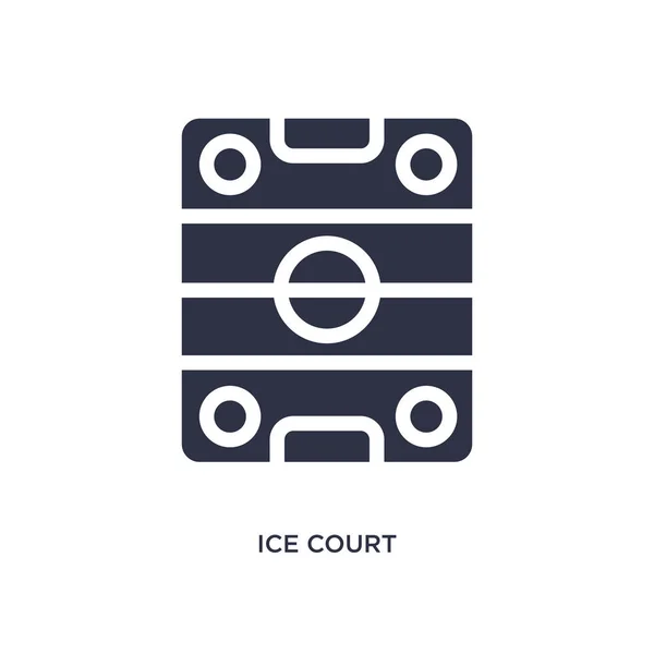 Icono de la pista de hielo sobre fondo blanco. Elemento simple ilustración — Vector de stock