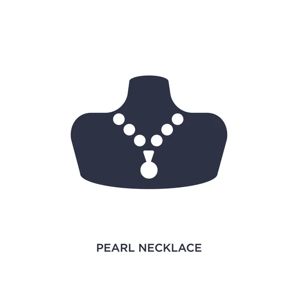 Collar de perlas icono sobre fondo blanco. Elemento simple illustra — Archivo Imágenes Vectoriales